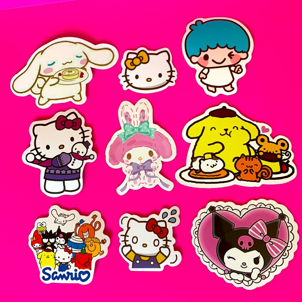 9 Sanrio Hello Kitty and Friends Waterproof Stickers
